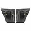 Combo Black Leather Motorcycle Two Saddle Bag Swing Arm Luggage Free Tool Pouch