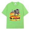 Hamburger Funny Cat Funny Meme TShirt Unisex Women Casual Fashion Vintage T Shirts Summer Cotton Oversized Short Sleeve Tshirts