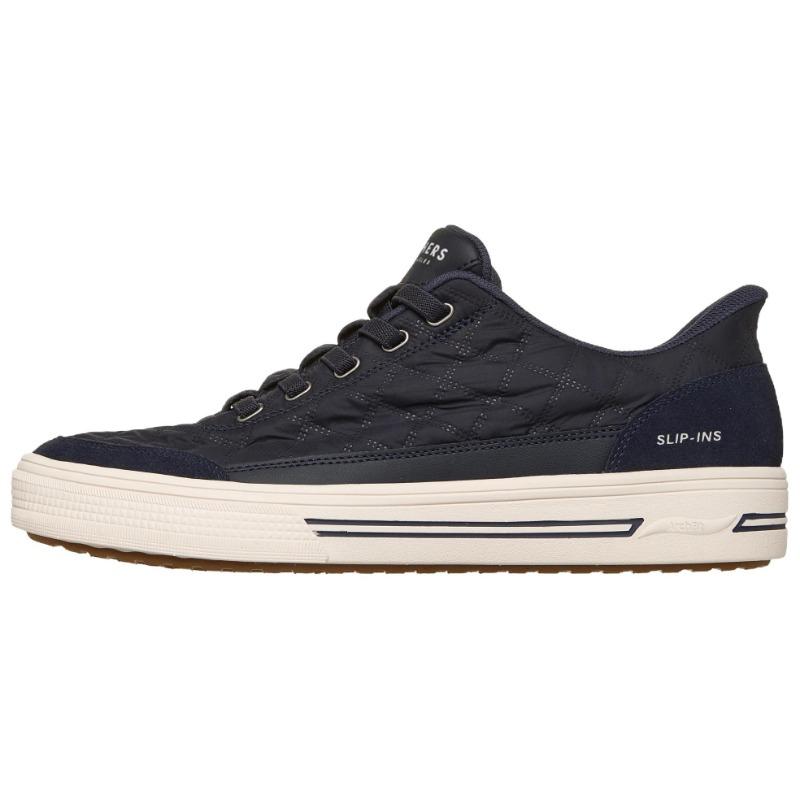 Skechers ArchFit Arcade cozyfit charming days Men Soft Comfort Breathable Support Skate Shoes Navy Blue 183227-NVY 44