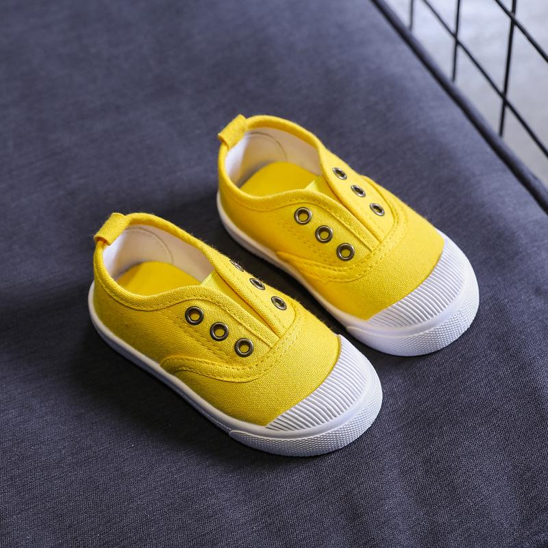 Children's Canvas Eyelet Shoes - 2025 Spring/Autumn Collection, Casual Sneakers for Boys and Girls.