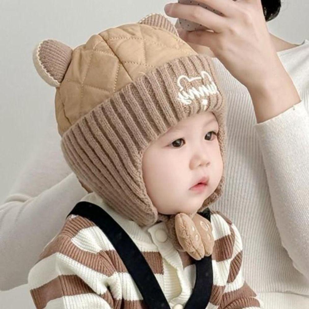 Soft Baby Ear Protection Cap Warm Kids Beanie Caps Kawaii Toddler's Lei Feng Hat  Winter Season