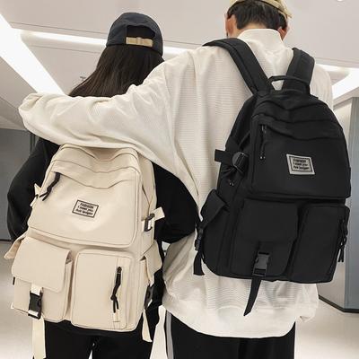 Load Multi Pocket Men Women Universal Nylon Large Capacity Leisure Simple Schoolbag Insert Buckle Computer Backpack