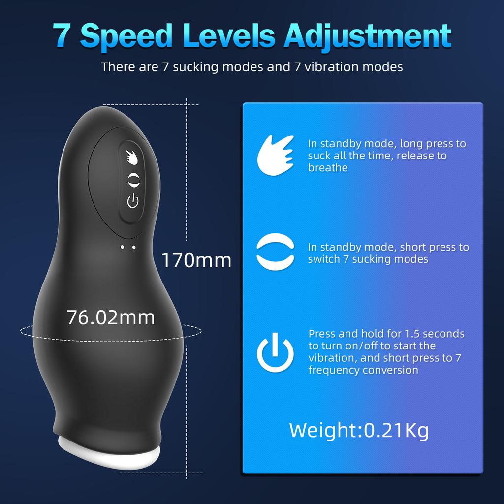 Automatisk sugende mannlig maskin oral vaginal penisvibrator sexleketøy for menn onani kopp blowjob maskin