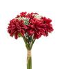 Plastic 1 Bunch Dahlia Artificial Flower Bunch Fake Flowers, Red Color