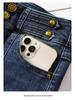 2024 Women's High-Waisted Slit Flared Jeans: Stylish Micro-Flared Pants for Fall/Winter