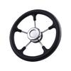 Black Foam Grip Marine Steering Wheel 5-Spoke Design Yacht Accessories  Marine Use