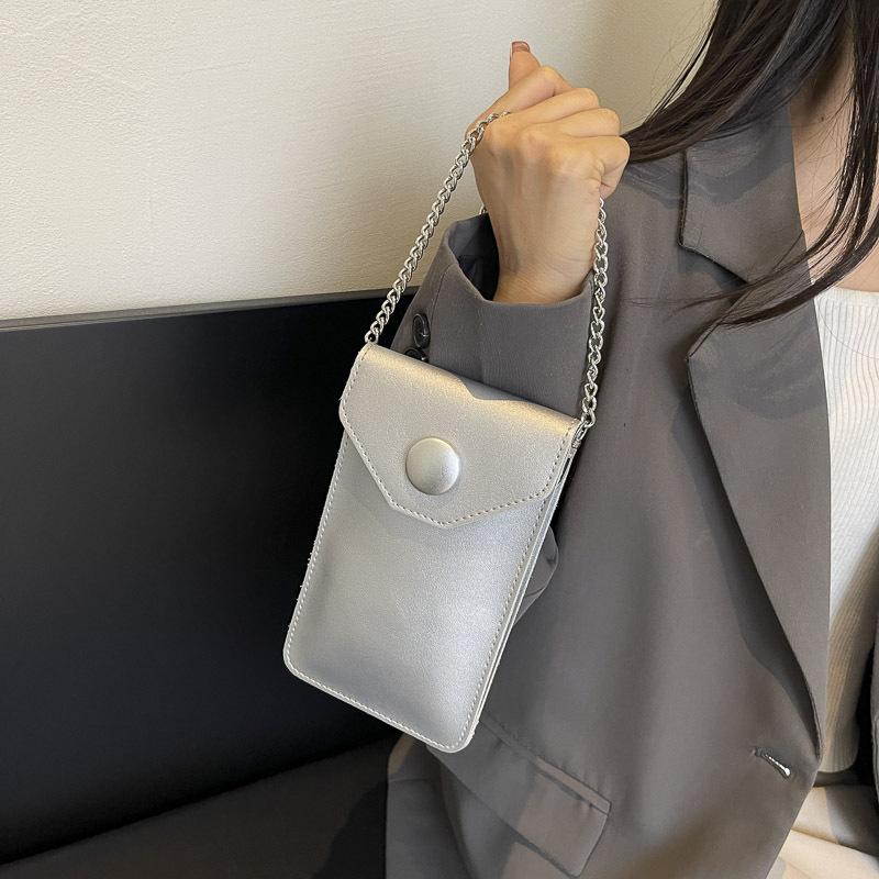 Small bag women's texture casual new trendy messenger bag texture small bag mobile phone bag small satchel