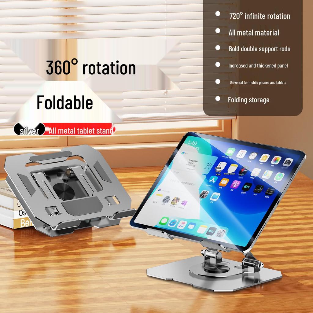 Upgraded All-Metal 360° Rotating Stand for Phones, Tablets, and Laptops