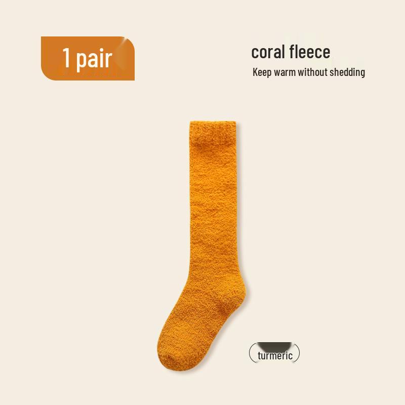Women's Winter Cozy Plush Mid-Tube Socks - Thick, No-Shed, and Perfect for Home or Sleep