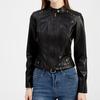YYFS Chemisier et chemises à manches longues et col montant pour femme, veste décontractée, couleur unie, imprimé, mode printemps-automne, S-4XL