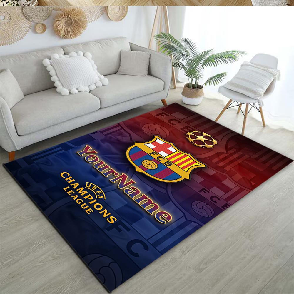 Fc Barcelona Personalized Name Carpet Suitable for Dining Room Outdoor Game Room Hallway Antislip Carpet Decorate Offices Spiritual Gift