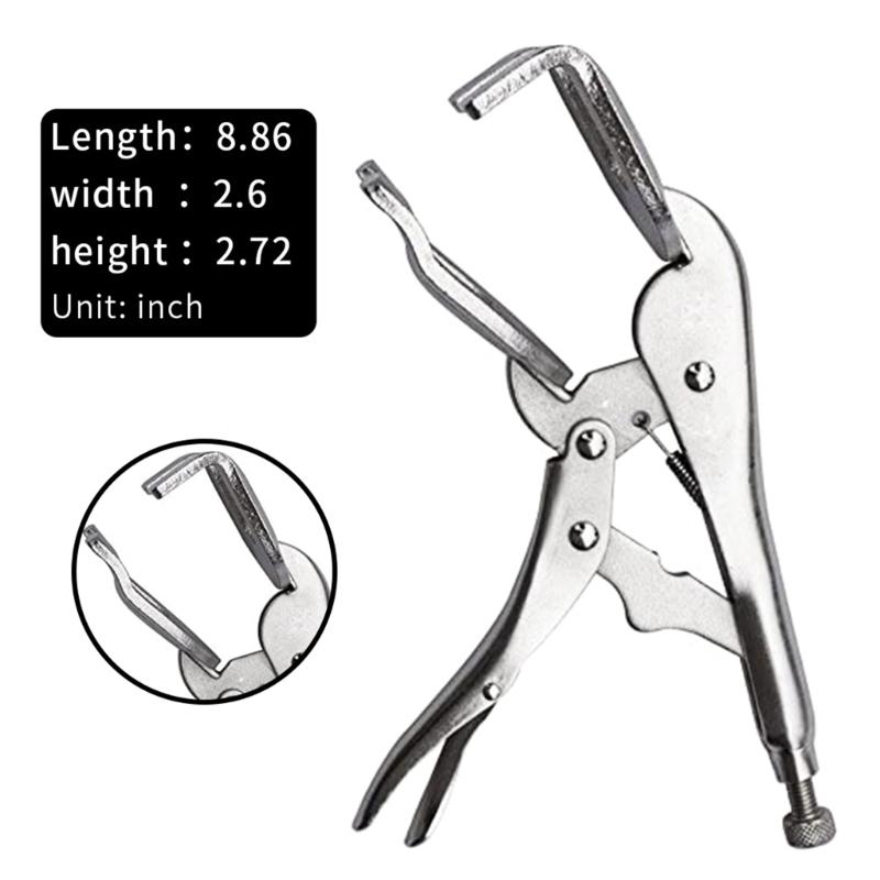 Locking Pliers Industry Vise High Torque Fixed Clamping Tool Long Nose Locking Curved Jaw C Camp Locking Pliers