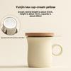New Ceramic Cream Yellow Tea Cup with Lid Office Personal Use Mug Infuser Strainer Souvenir Gift for Coworkers Friends Family