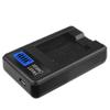 Compact ABS Camera Battery Charger LCD Display for 50 55 60 65 80 75 Camera Versatile Charging Option USB Charger