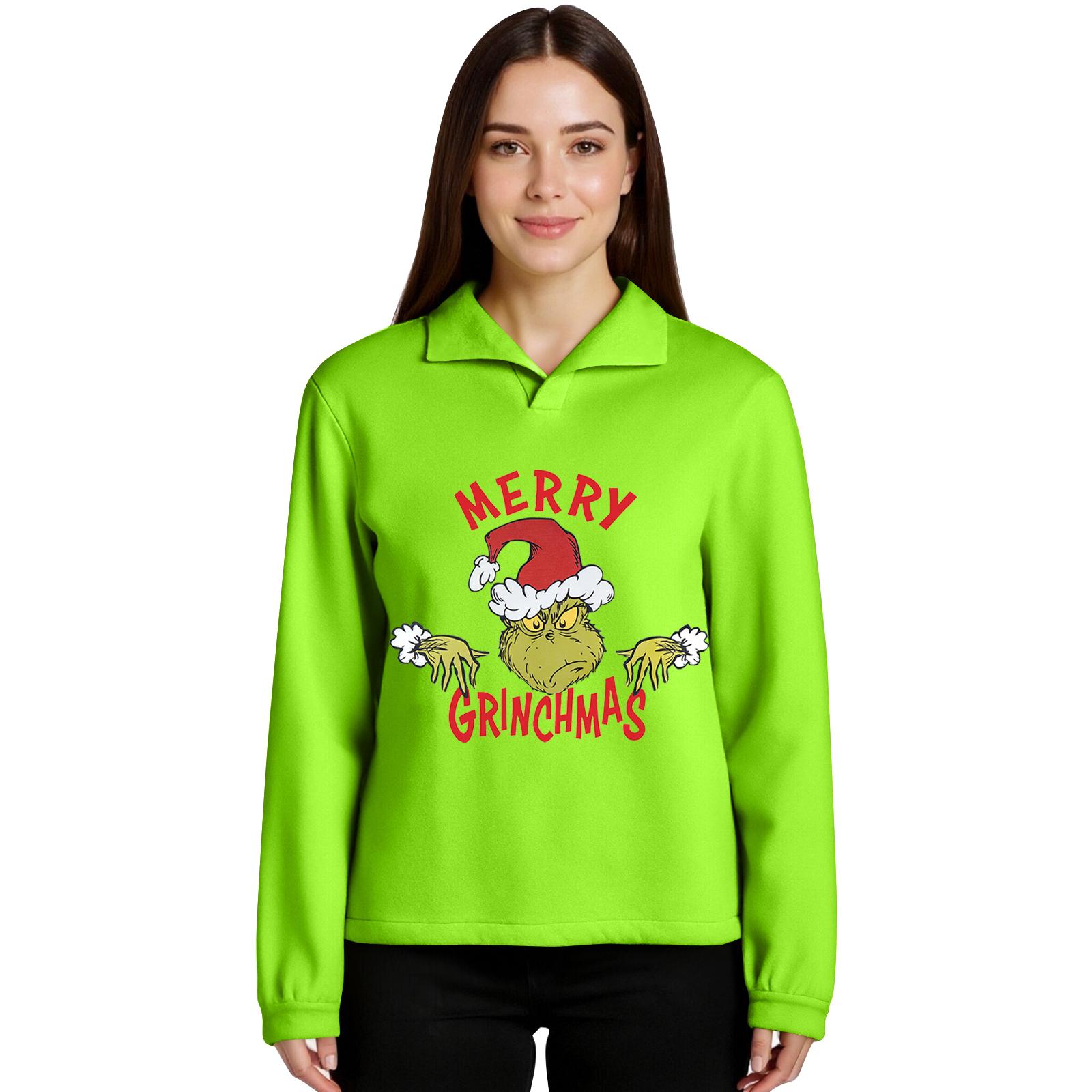 Women s Stand-up Collar Long-sleeved Pullover Top Christmas Print Sports Top L красный 1813₽