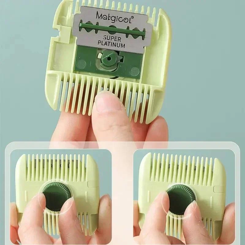 2 In 1 Hair Trimmer and Comb Multi-Functional Split Ends Cutter Portable Haircutting Tools Home DIY Beauty Hairstyling Supplies