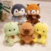 Cute Sitting Animals Panda Fox  Cat Soft Plush Dolls Stuffed Capybara Pig Plushie Baby Toys Gifts For Children Christmas Present