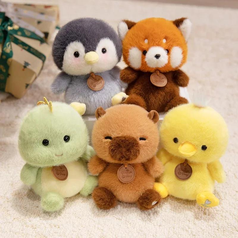 Cute Sitting Animals Panda Fox  Cat Soft Plush Dolls Stuffed Capybara Pig Plushie Baby Toys Gifts For Children Christmas Present