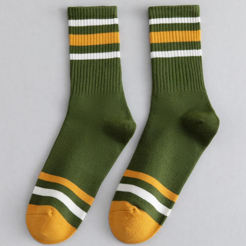 Men's Trendy Mid-Calf Socks: Sweat-Absorbent, Odor-Resistant Over-the-Knee Football Socks