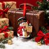 Reusable Holiday Gift Box Christmas Money Holder Ornament for Tree, Acrylic Cash Decoration with Red Notes Ribbon, Surprise Hanging