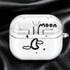 Case For Samsung Galaxy Buds 2Pro 4 Pro 2 3 FE 3Pro 4Pro Live Clear Earphone Cases Cover With Hook Cartoon Moon Sun