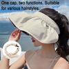 Damen Sonnenhut Leeres Oberteil Design Verstellbare Passform Outdoor Breiter Rand Sonnenschutzhut Tragbar Aufrollbar Wandern
