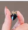 Fashion Women Bowknot Brooches Metal Small Brooch Pin Rhinestone Blue Crystal Lapel Pins Fixed Anti Button Clothing Accessor