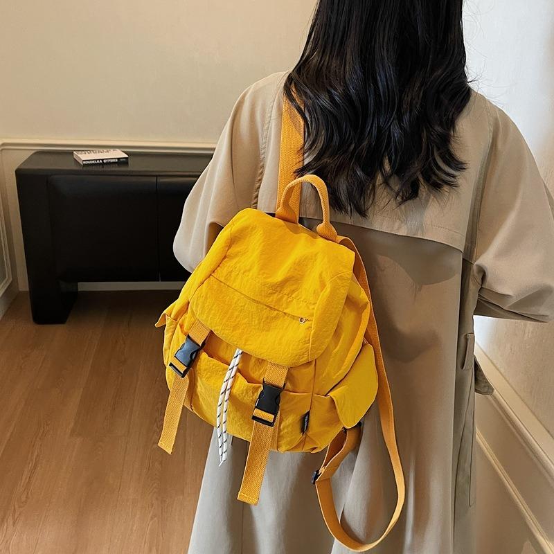 Double shoulder cloth bag female large capacity leisure student class schoolbag campus wind going out travel backpack