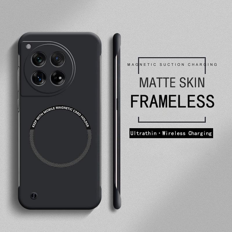 

Безрамный магнитный тонкий чехол для Magsafe Oneplus 13 12 12R 11 11R 10 10T 9RT 9 Pro с беспроводной зарядкой, жесткая матовая задняя крышка из ПК for Oneplus 13