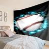 Flaming Football In Action Tapestry, Unique Design Tapestry, Wall Decor for Bedroom,Livingroom, Playroom,Heartwarming Fan Holiday Gifts