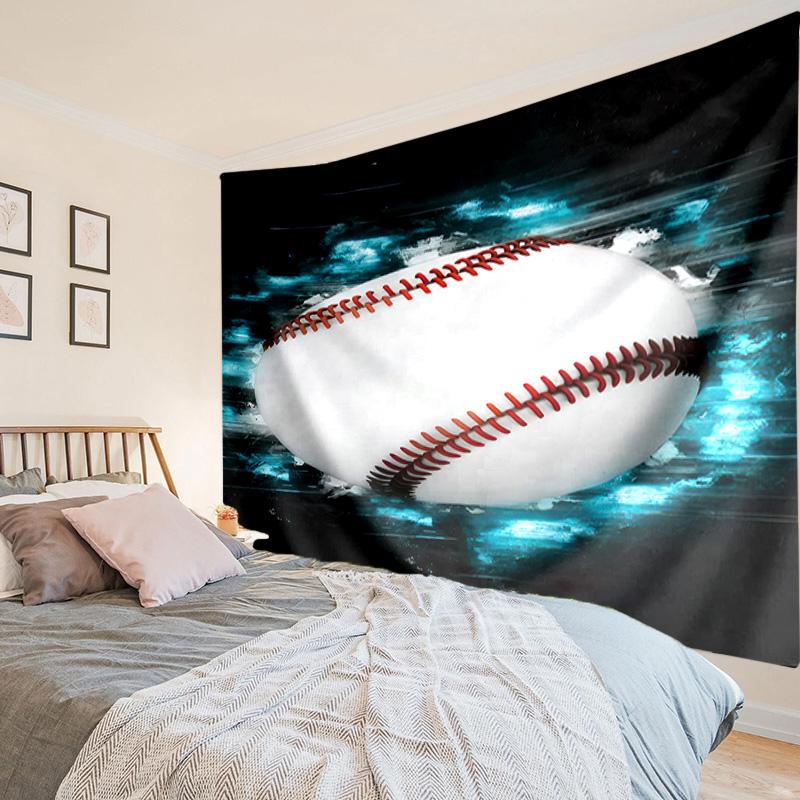 Flaming Football In Action Tapestry, Unique Design Tapestry, Wall Decor for Bedroom,Livingroom, Playroom,Heartwarming Fan Holiday Gifts