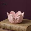 Desktop Jewelry Organizer 3D Printed Tray Flower Bow Storage Bowl for Rings Earrings Dainty Necklace Holder Necklaces Decorative Vanity And Entryway