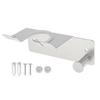 Hair Dryer Holder Stainless Steel Space Saving Wall Mounted Hair Dryer Rack for Bathroom Bedroom Brushed Metallic Finish
