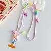 Colorful Crossbody Key Chain Pendant Anti-Lost Long Hanging Rope  For Mobile Phones and Card