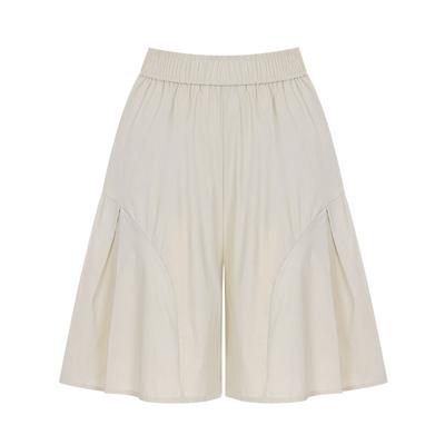 SELLY'S Wide Pintuck Elastic Shorts_I6B-Cpt043