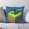 Black Green Axolotl On Block Pillowcase Polyester Linen Velvet Pattern Zip Decor Sofa Cushion Cover 18"