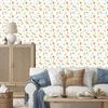 Rabbits Wallpaper White, Cream and Lime for Living Room and Bedroom 50x1000