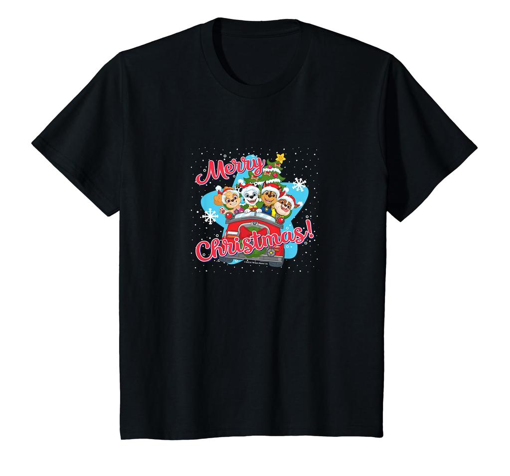 Kids' PAW Patrol Christmas Merry Christmas! Holiday Ride T-Shirt
