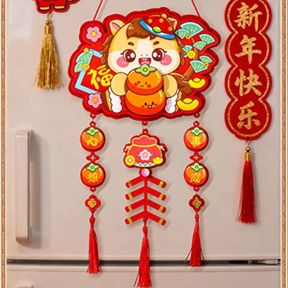 Handmade New Year Wall Pendants Traditional Fu Hanging Ornament Living Room Decoration