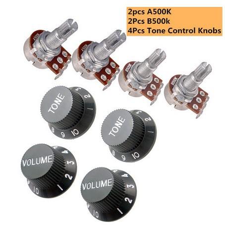 Guitar Potentiometer Volume Tone Control Knob 18mm Guitar Volume Tone Potentiometer 25K250K500K