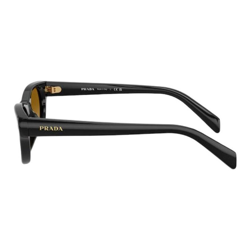 Prada Temple brand logo Acetate (Acetate) Oval Sunglasses Women's Black