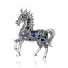 Broches Cheval Classiques en Strass Pour Femmes Épingles de Revers Animal Polyvalentes Bijoux Corsage Vêtements Accessoires Cadeaux de Nouvel An