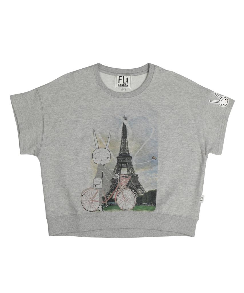 Pipilapin Fifi Eiffel Tower Travel Short Sleeve T-Shirt/Fs7Wm33W Pink