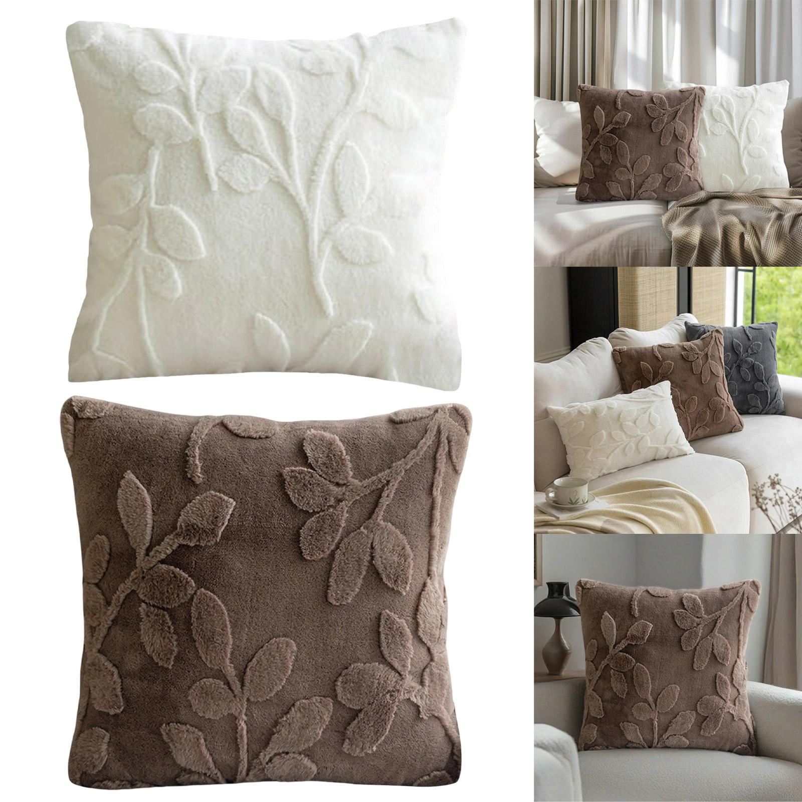 

Modern Jacquard Plush Throw Pillow Cover Nordic Style Pillowcase Soft Cushion Cover For Sofa Bedside Living Room Decorations A белый