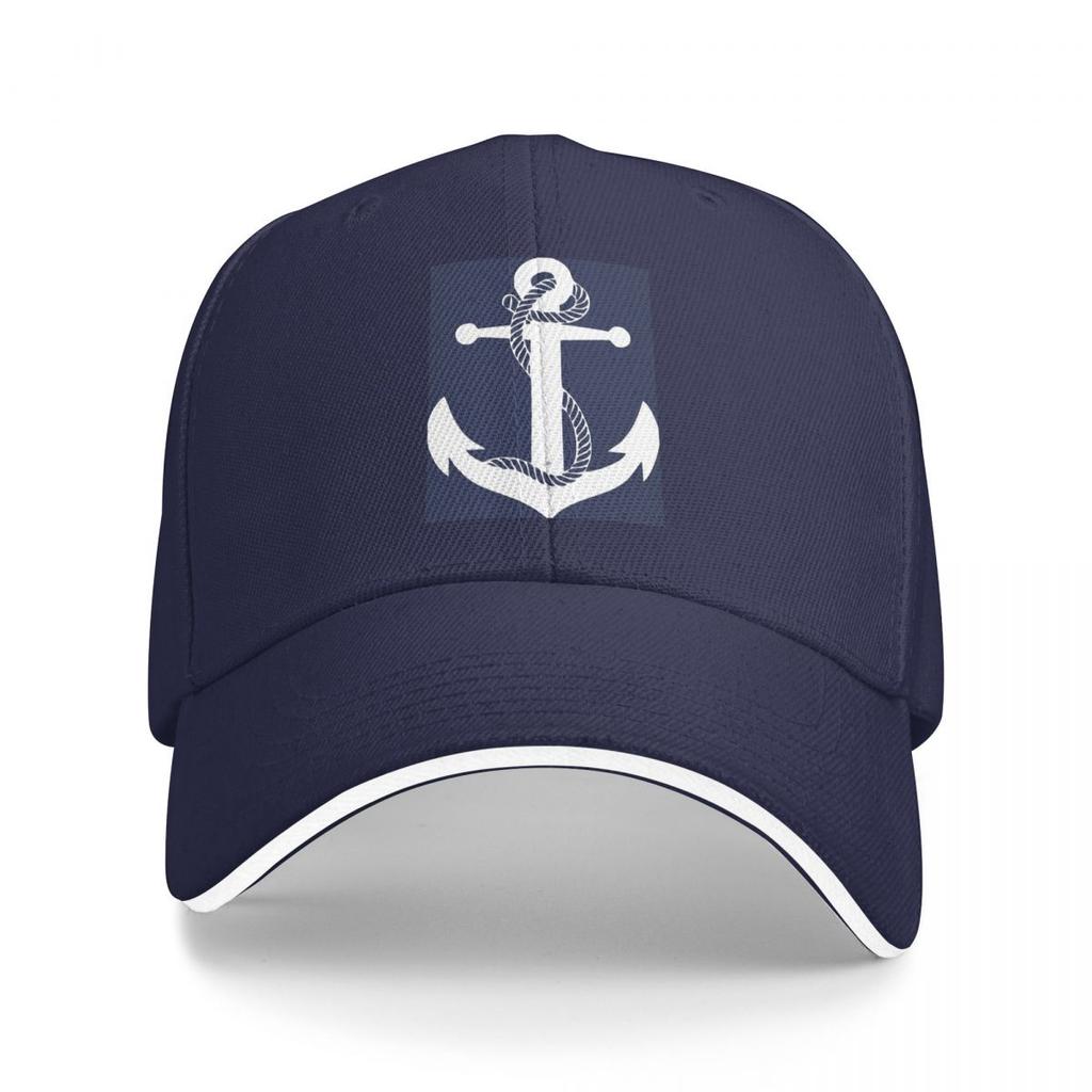 Unisex Baseball Hats Anchor Nautical White And Navy Outdoor Streetwear Summer Sports Baseball Caps Hip Hop Cap Casquette Hats