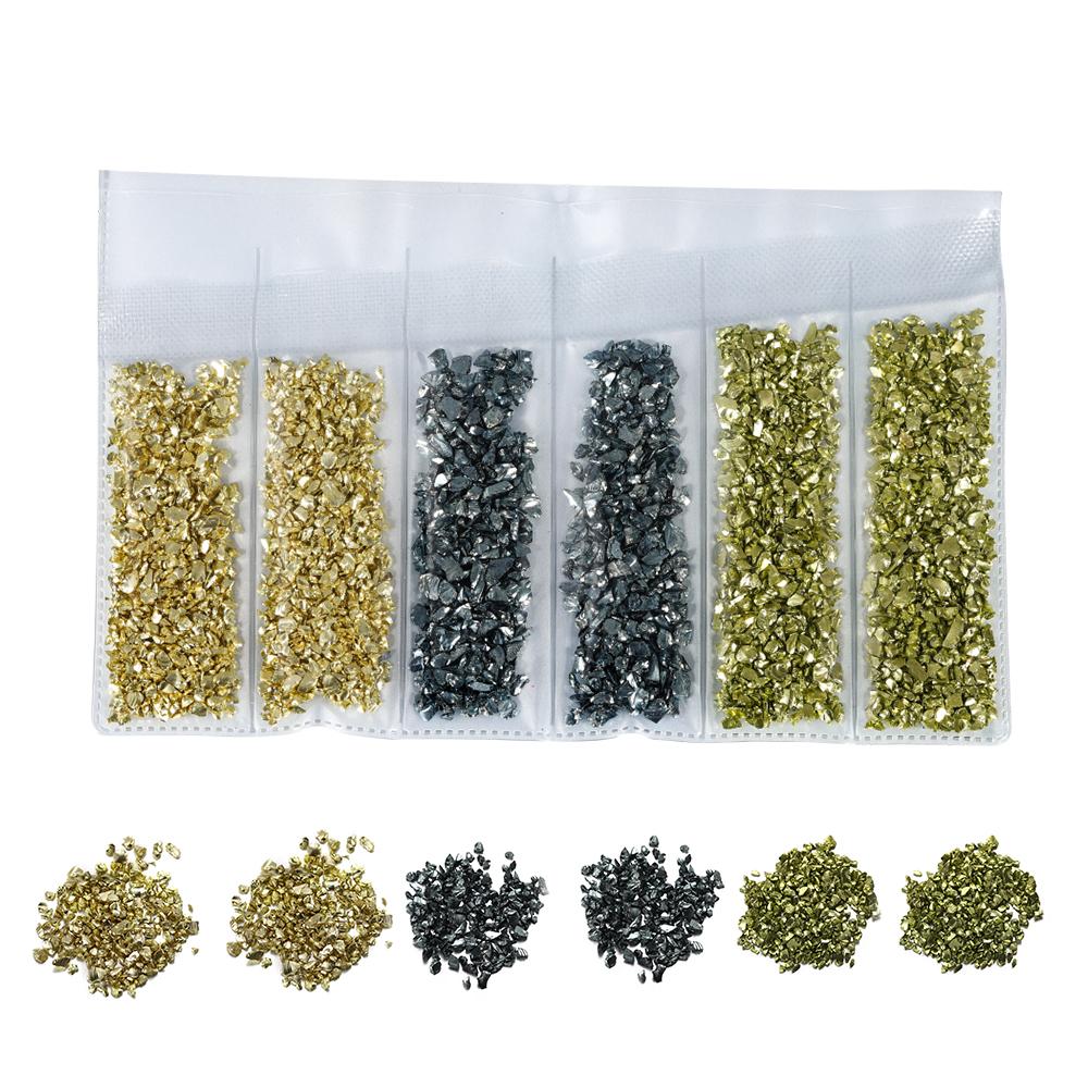 1 Set Multi-Color Mixing Nail Art Crushed Glass Stones Irregular Decoration for DIY Epoxy Resin Siliocne Mold Fillings Material
