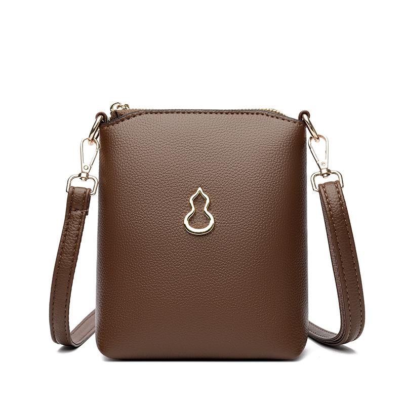Lightweight Mobile Phone Bag, Double-shoulder Strap Crossbody Bag, Simple Single-shoulder Bag, Solid-colored Small Bag