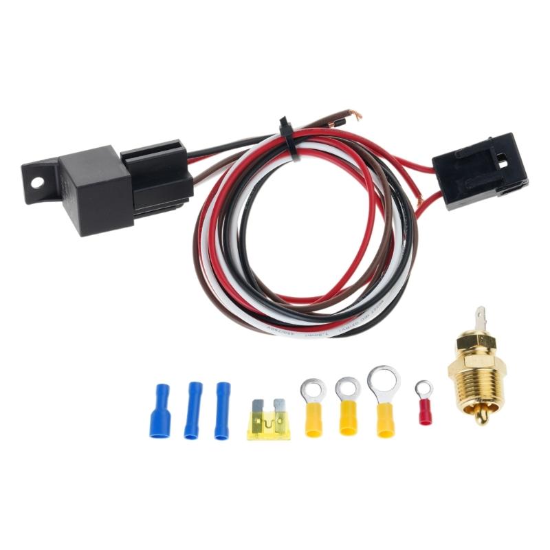 60A Electric Fan Radiator Wiring Kit Wiring Relays Kit Automotive Wire Harness Temperature Switches 1