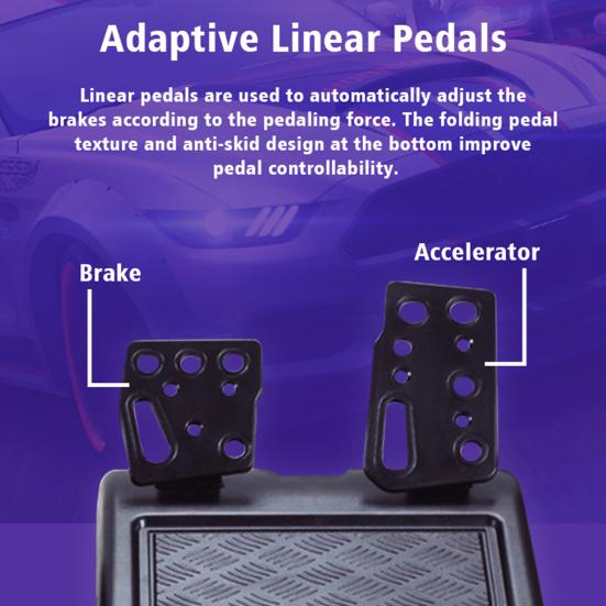 Controller Wheel with And Shift Functions Manual Brake 180 Degree Rotation Fully Compliant