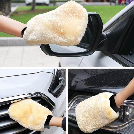 Car Cleaning Glove Ergonomic Design Scratch Free Lint-Free Strong Water Absorption Widely Used Car Wash Mitt